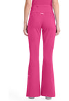 Pink Power - Med Couture AMP Knit Women Scrub Pants - Back View