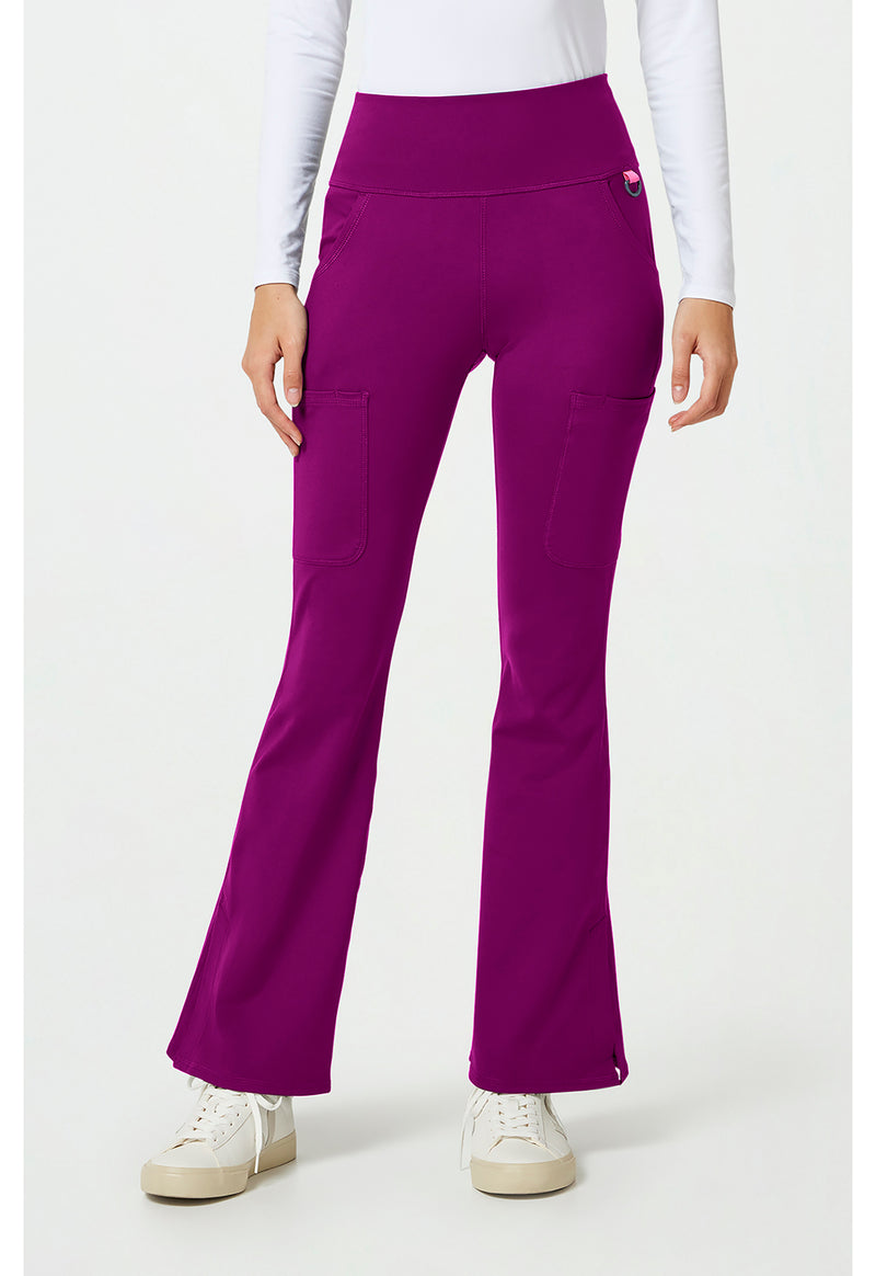 Plum Royale - Med Couture AMP Knit Women Scrub Pants - Front View