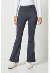 Pewter - Med Couture AMP Knit Women Scrub Pants - Front View