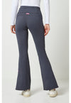 Pewter - Med Couture AMP Knit Women Scrub Pants - Back View