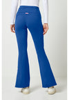 Royal - Med Couture AMP Knit Women Scrub Pants - Back View