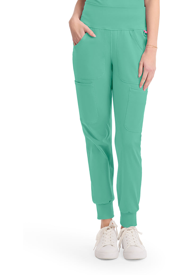 Mint Condition - Med Couture AMP Knit Women Scrub Pants - Front View
