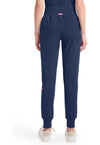 Navy - Med Couture AMP Knit Women Scrub Pants - Back View