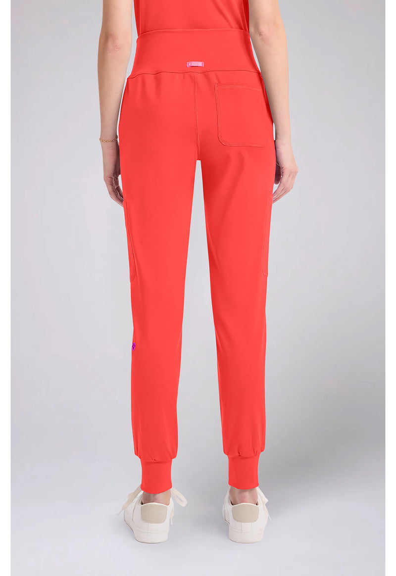 One In A Melon - Med Couture AMP Knit Women Scrub Pants - Back View