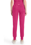 Pink Power - Med Couture AMP Knit Women Scrub Pants - Back View
