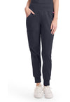 Pewter - Med Couture AMP Knit Women Scrub Pants - Front View