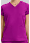 Back to the Fuschia - Women's 3 Pocket Scrub Top (View 3)