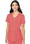 Coral - Med Couture Insight Women Scrub Top - Front View