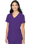 Grape - Med Couture Insight Women Scrub Top - Front View