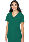 Hunter Green - Med Couture Insight Women Scrub Top - Front View