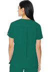 Hunter Green - Med Couture Insight Women Scrub Top - Back View