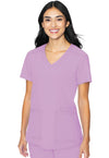 Lilac - Med Couture Insight Women Scrub Top - Front View
