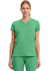 Mint Julep - Med Couture Insight Women Scrub Top - Front View