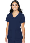 Navy - Med Couture Insight Women Scrub Top - Front View