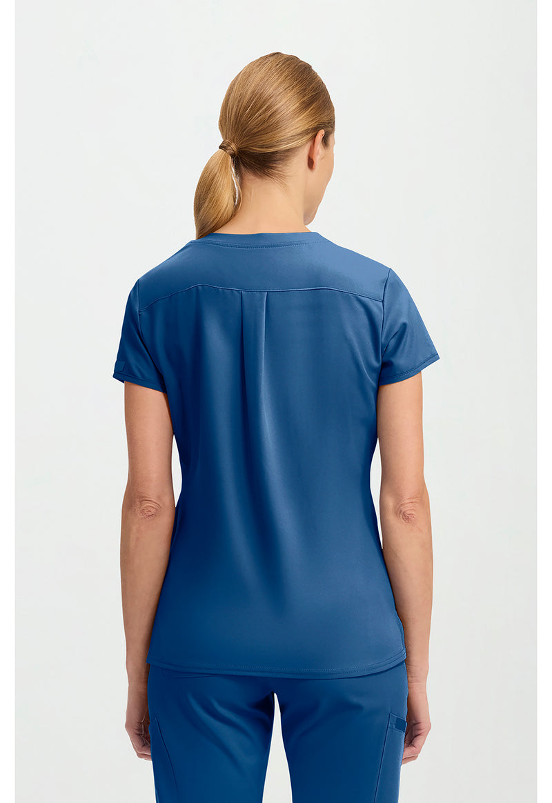 Ocean Abyss - Med Couture Insight Women Scrub Top - Back View