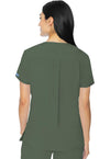 Olive - Med Couture Insight Women Scrub Top - Back View