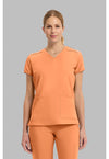 Papa Don't Peach - Med Couture Insight Women Scrub Top - Front View