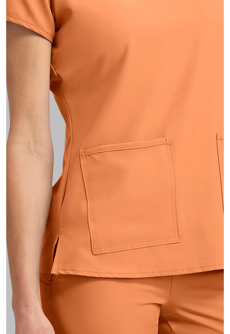 Papa Don't Peach - Women's 3 Pocket Scrub Top (View 4)