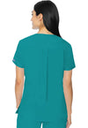 TEAL - Med Couture Insight Women Scrub Top - Back View