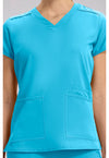 Turquoise - Women's 3 Pocket Scrub Top (View 3)
