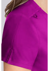 Back to the Fuschia - Women's One Pocket Tuck-In Scrub Top (View 2)