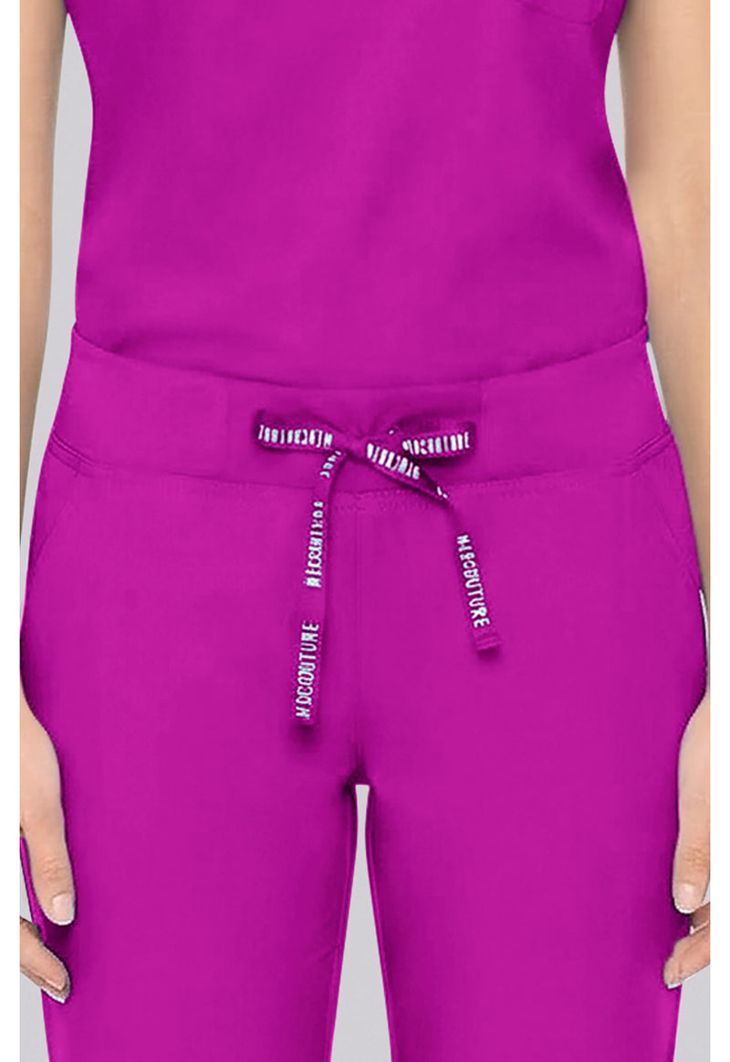 Back to the Fuschia - Women's One Pocket Tuck-In Scrub Top (View 4)