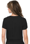 Black - Med Couture Insight Women Scrub Top - Back View