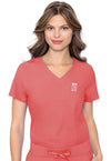 Coral - Med Couture Insight Women Scrub Top - Front View