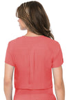 Coral - Med Couture Insight Women Scrub Top - Back View