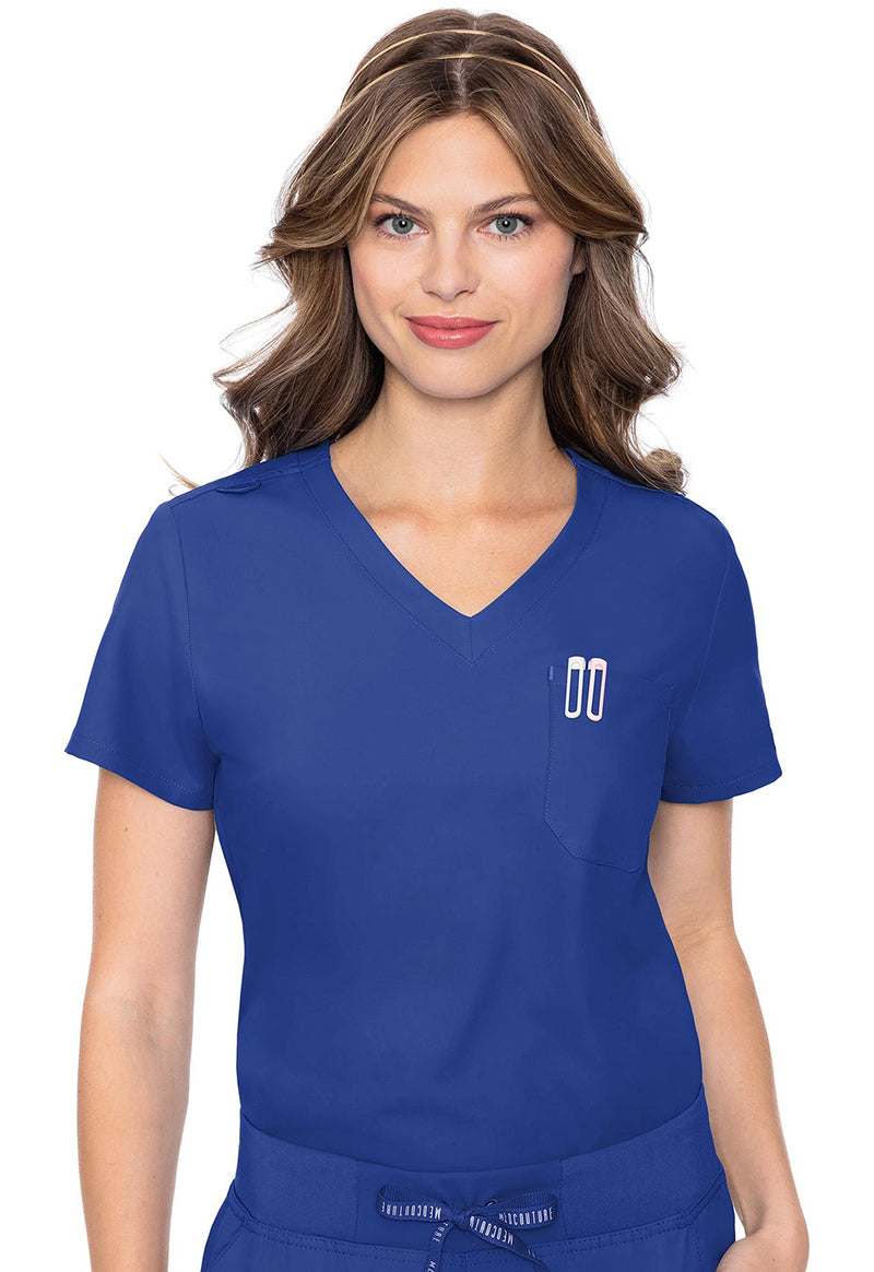 Galaxy - Med Couture Insight Women Scrub Top - Front View