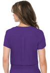 Grape - Med Couture Insight Women Scrub Top - Back View