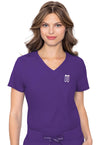 Grape - Med Couture Insight Women Scrub Top - Front View