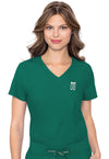 Hunter Green - Med Couture Insight Women Scrub Top - Front View