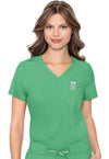 Mint Julep - Med Couture Insight Women Scrub Top - Front View