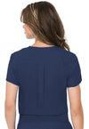 Navy - Med Couture Insight Women Scrub Top - Back View