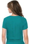 TEAL - Med Couture Insight Women Scrub Top - Back View