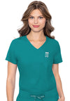 TEAL - Med Couture Insight Women Scrub Top - Front View