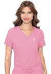 Taffy Pink - Med Couture Insight Women Scrub Top - Front View