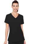 Black - Med Couture Insight Women Scrub Top - Front View