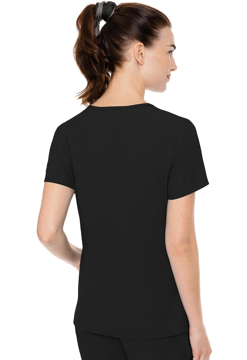 Black - Med Couture Insight Women Scrub Top - Back View