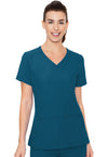 Caribbean - Med Couture Insight Women Scrub Top - Front View
