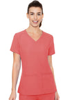 Coral - Med Couture Insight Women Scrub Top - Front View