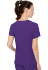 Grape - Med Couture Insight Women Scrub Top - Back View