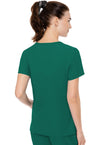 Hunter Green - Med Couture Insight Women Scrub Top - Back View