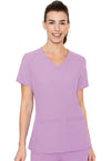 Lilac - Med Couture Insight Women Scrub Top - Front View