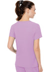 Lilac - Med Couture Insight Women Scrub Top - Back View