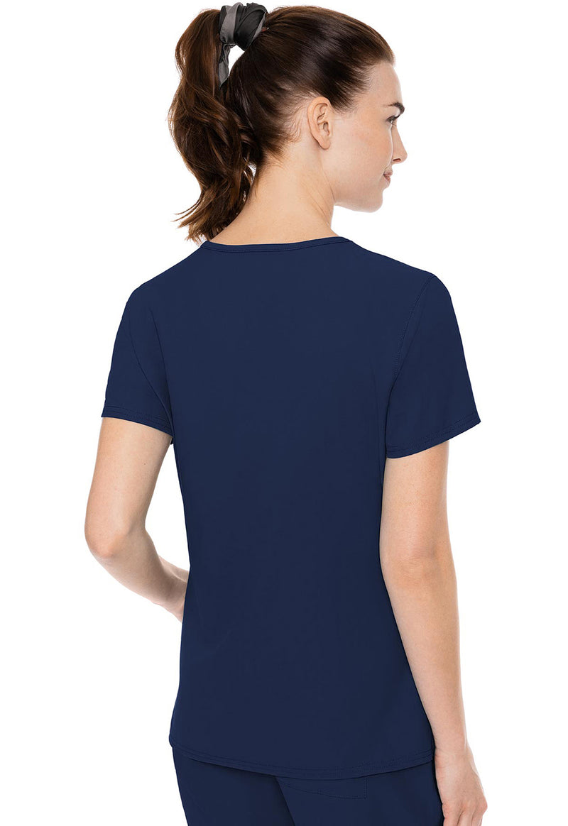 Navy - Med Couture Insight Women Scrub Top - Back View