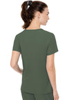 Olive - Med Couture Insight Women Scrub Top - Back View