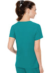 TEAL - Med Couture Insight Women Scrub Top - Back View