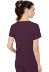 Wine - Med Couture Insight Women Scrub Top - Back View